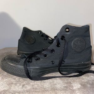 Solid black converse all-star